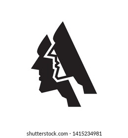 face icon logo vector design template