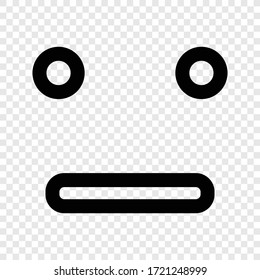 Face icon on transparent grid