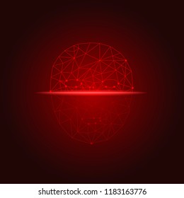 Face icon scanning. Facial recognition system, Vector illustration
