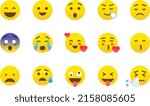 face icon set with various facial expression