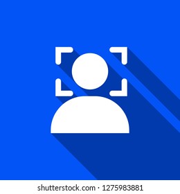 Face İD icon with shadow , sign design