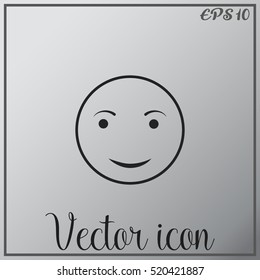 Face icon. Smile icon