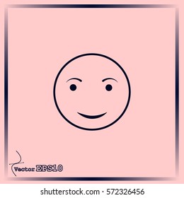 Face icon. Smile icon