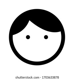 Face icon vector design illustration flat style isolated on white background