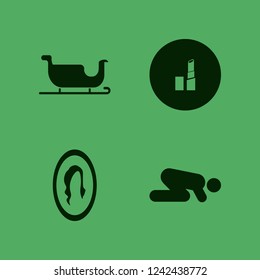 face icon. face vector icons set islam prayer, sleigh, lipstick and female mirror