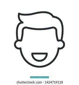 Face Icon Vector Illustration Logo Template