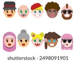 Face Icon Vector Logo Illustration. Can be used in various designs.