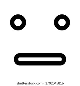 Face icon, vector on white background