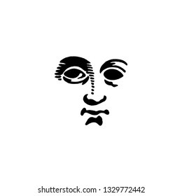 face icon vector. face sign on white background. face icon for web and app