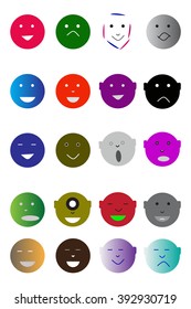 face Icons Color Line series