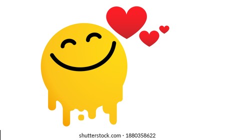 Face icons Emoji, heart emotions. Care. User experience happy. Love eyes emoticons.Vector Isolated flat illustration