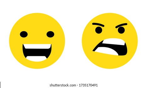Face icons, Feedback in form of emotions. Rank, level of satisfaction rating. User experience. Review of consumer.Vector Isolated illustration