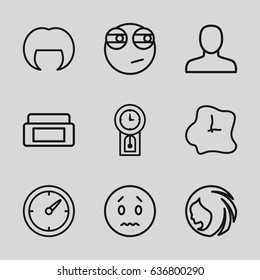 Face icons set. 