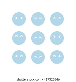 Face icons.Vector message.