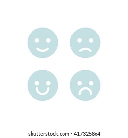 Face icons.Vector message.