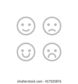 Face icons.Vector message.