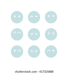 Face icons.Vector message.