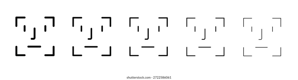 Diseño del icono de la identificación de la cara, logotipo, App, UI. Ilustración vectorial, EPS