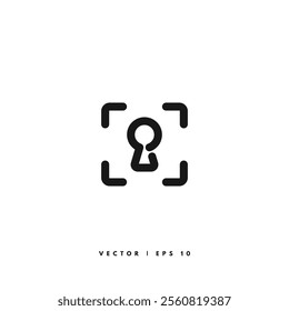 Face Id Icon. Editable Stroke