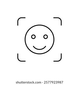 Face id icon Flat illustration sign