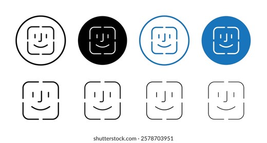 Face id icon Isolated flat vector in outline