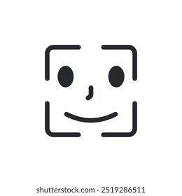Face ID icon. scan identification symbol template for graphic and web design collection logo vector illustration