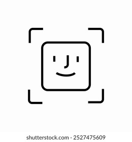 face id icon sign vector