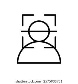 Face id icon simple vector symbol