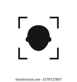 Face id icon Thin line art collection