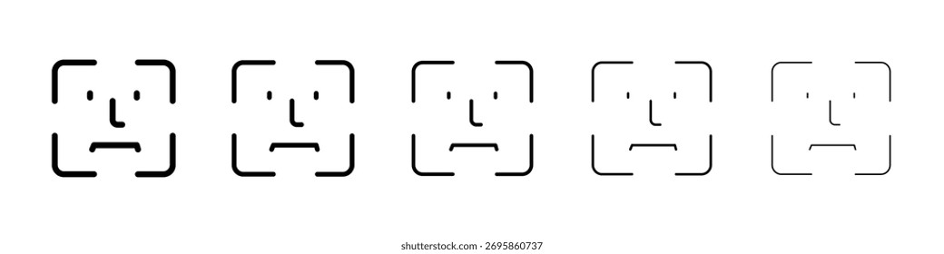 Gesichts-ID-Symbol Vektorgrafik
