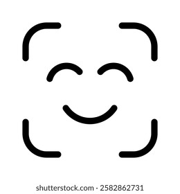 Face Id Icon Vector Symbol Design Illustration
