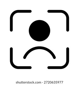 Id Da Face Ícone Vetor Símbolo Design Ilustração