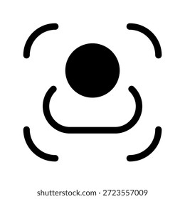 Id Da Face Ícone Vetor Símbolo Design Ilustração