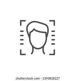 Face ID line outline icon
