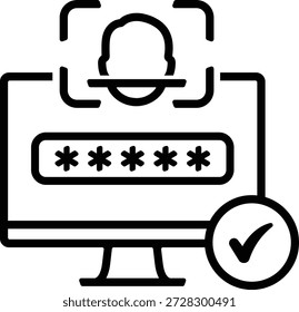 Protección de seguridad de Contraseña facial ID Inicio de sesión ID Lock Face Detection 14678