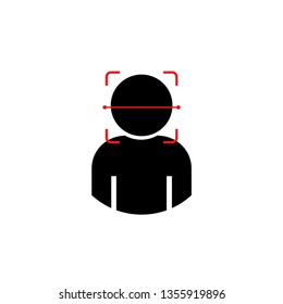 face id recognition icon on empty background vector