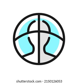 Face ID scan vector illustration icon. Face detection design illustration.