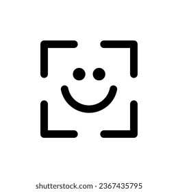 Face identification black glyph ui icon. Repair tool. Simple filled line element. User interface design. Silhouette symbol on white space. Solid pictogram for web, mobile. Isolated vector illustration