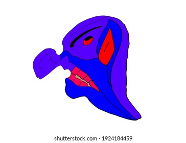 face illustration of evil characters