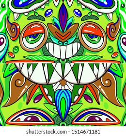Face illustration flat design style cute vector illustration