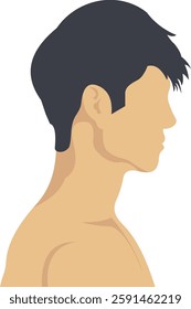 Face illustration with isolated background  