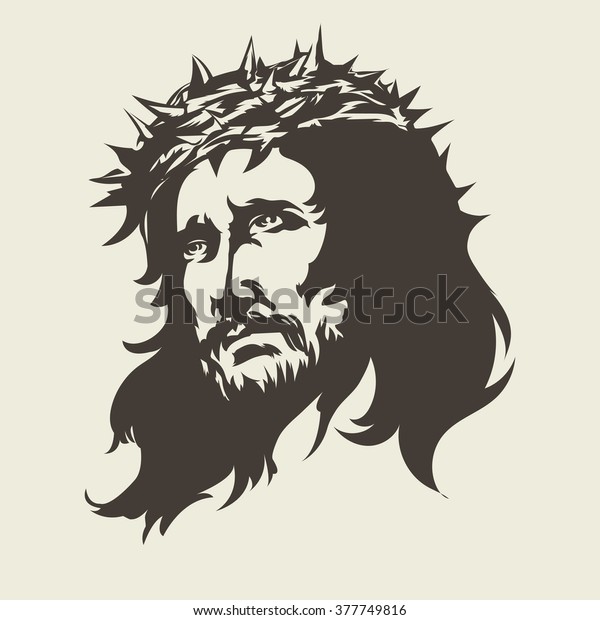 Face Jesus Stock Vector (Royalty Free) 377749816
