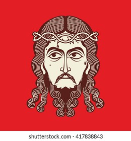 Face of Jesus Christ hand drawn
