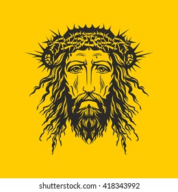 Face of Jesus Christ hand drawn