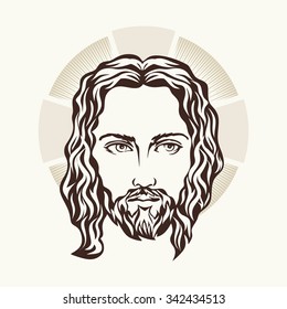 Face of Jesus hand drawn