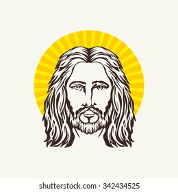 Face of Jesus hand drawn