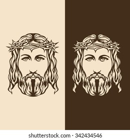 Face of Jesus hand drawn