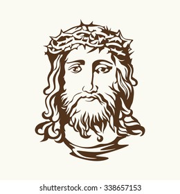 Face of Jesus. Hand drawn art