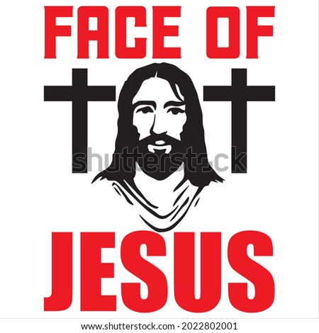 face of Jesus t shirt design, vector file.