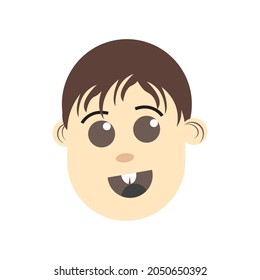 face kartoon icon cool vector